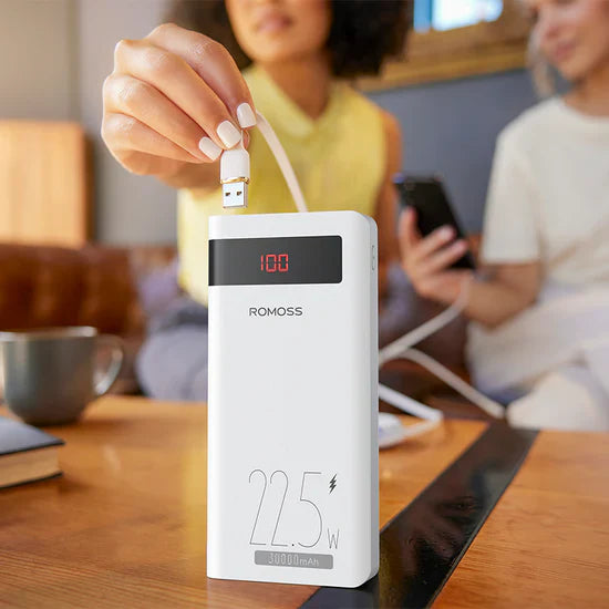 ROMOSS Sense 8P+ Plus 30000mAh Power Bank – 18W PD & QC Fast Charging Portable Battery Pack
