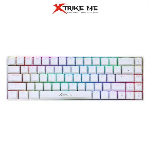 XTRIKE ME GK-995W WH 68 Keys Wireless Tri-Mode Gaming Mechanical Keyboard White