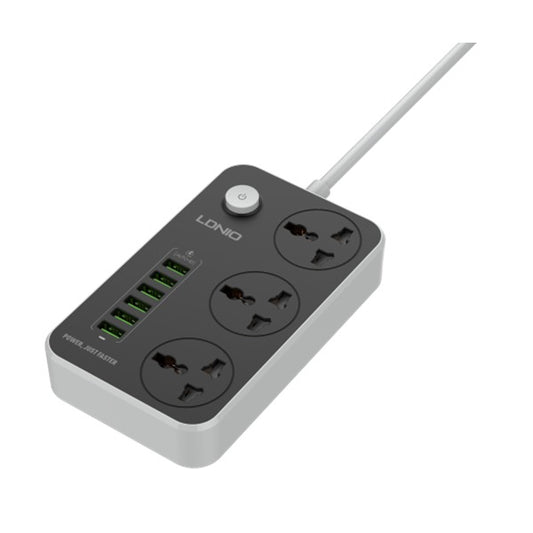 LDNIO SC3604C 2500W Power Extension – 3 Sockets + 3 USB-A + 3 USB-C Fast Charging Ports