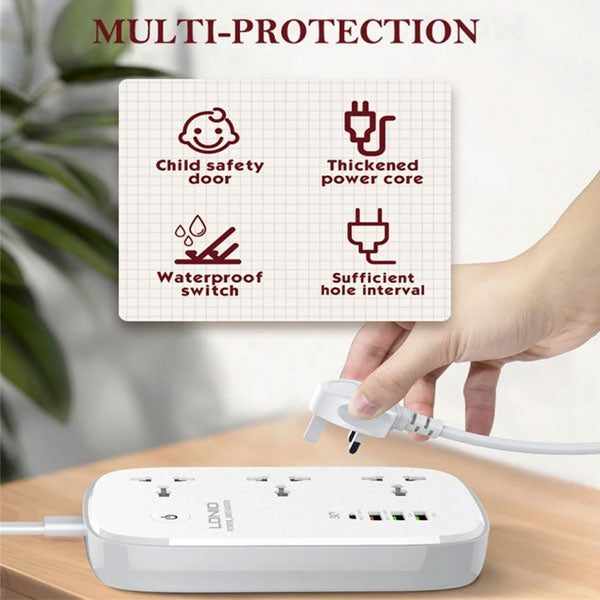 LDNIO SCW3451 2500W WiFi Smart Power Extension – Smart Power Management for Modern Homes