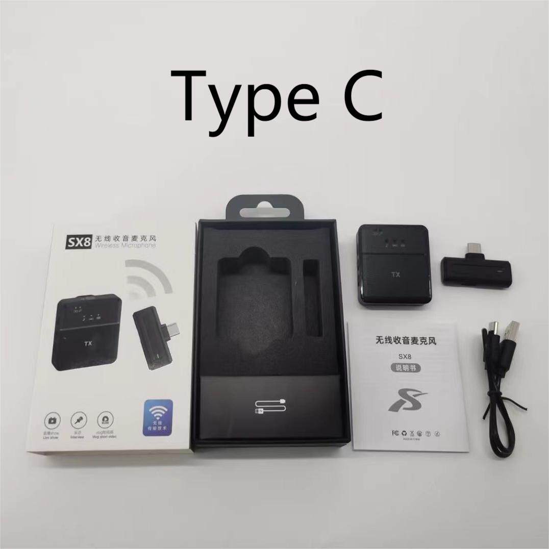 SX8 Type-C Professional Wireless Lavalier Microphone – Clear Audio for Interviews, Vlogs & Live Streaming