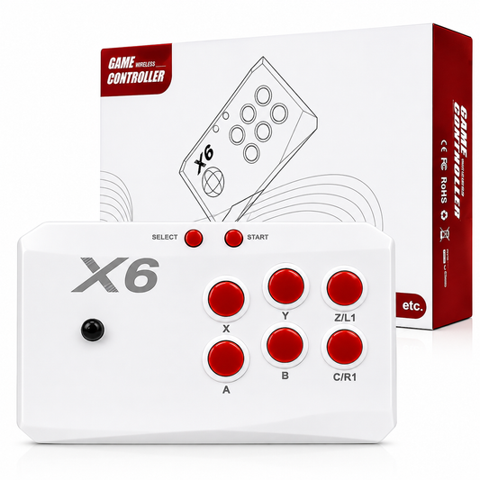 X6 Game Stick 8K Console 64GB with Dual 2.4G Wireless Controllers – 20000+ Games