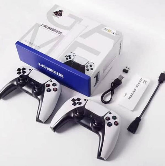 M15 4K Game Stick Console – 20,000+ Retro Games | Dual Wireless Controllers | Plug & Play HDMI Gaming Stick original