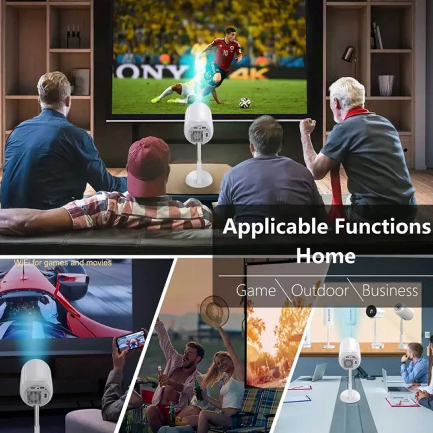 TS-6 YJMOYE Portable Smart Projector – Transform Any Space into a Home Cinema
