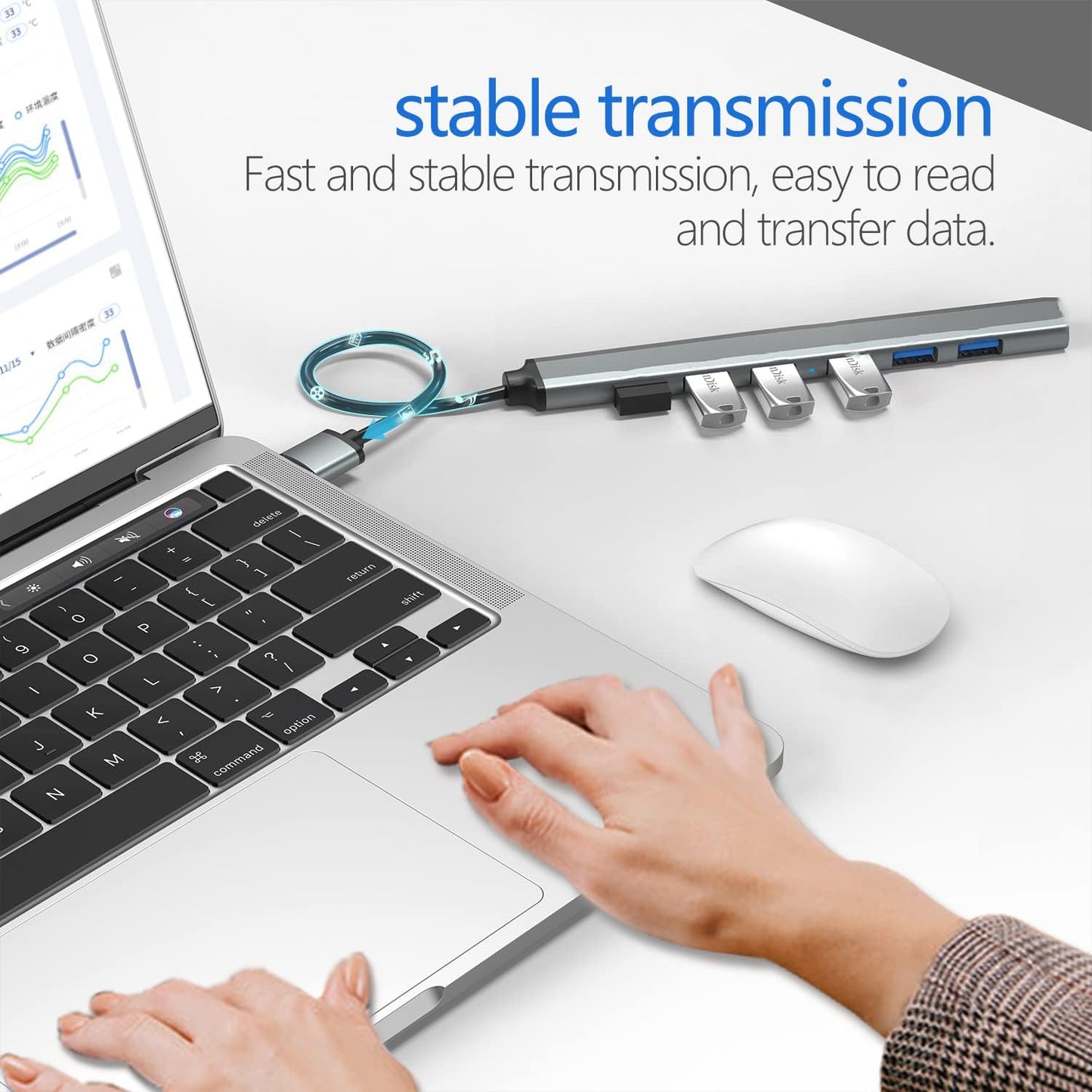 Speed-X SP-UH307AL 7-Port USB 3.0 Hub – Ultra Slim Aluminum Alloy Portable Hub