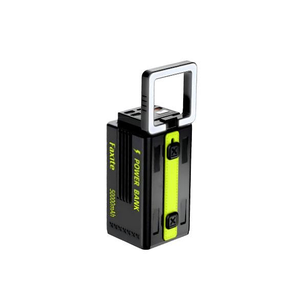 FAXITE Y50 50000mAh 22.5W Fast Charging Power Bank with LED Light – Portable High Capacity Battery Pack Black