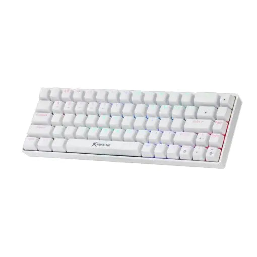 XTRIKE ME GK-995W WH 68 Keys Wireless Tri-Mode Gaming Mechanical Keyboard White