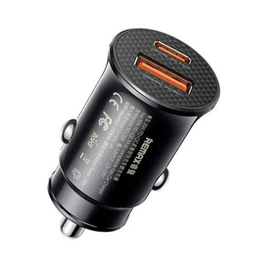 REMAX RCC358 SIYA Series 30W PD + QC Dual Port Fast Car Charger Black