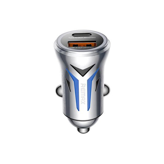 REMAX CC06 36W Dual-Port Zinc Alloy Fast Car Charger with LED Light