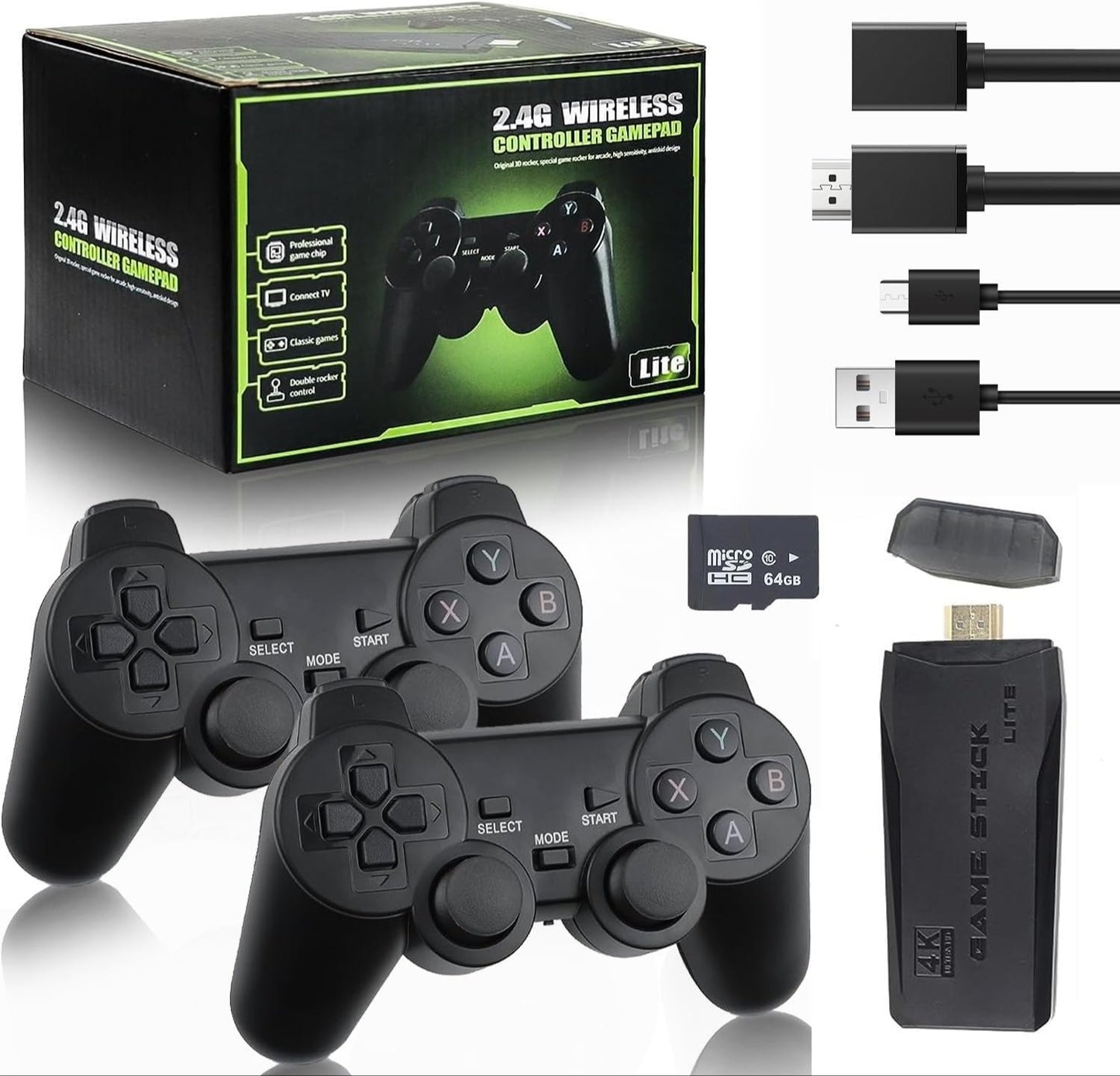 M8 4K Retro Game Stick – Plug & Play Wireless Gaming Console with 20000+ Games ORIGINAL