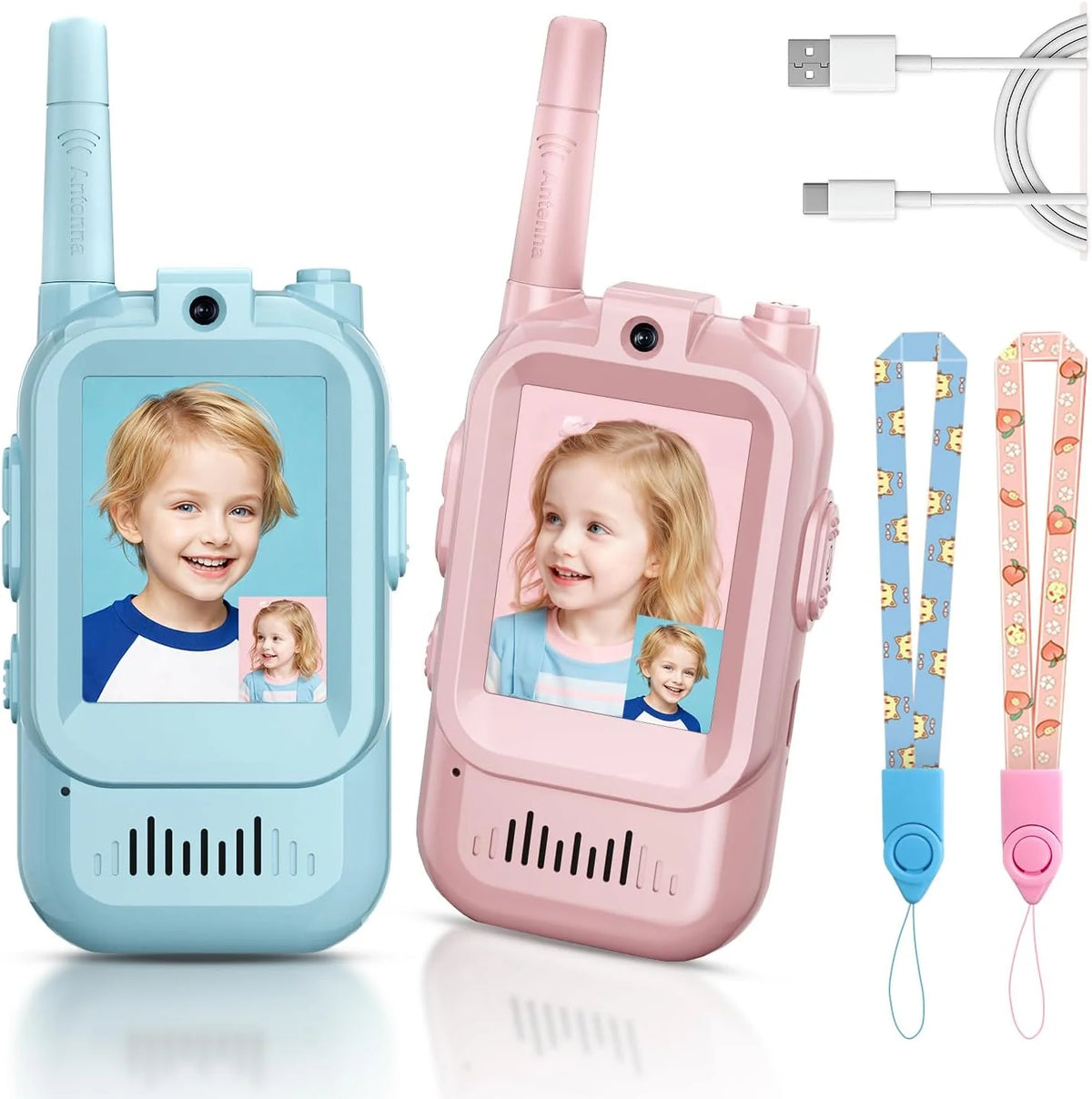 Kids Walkie Talkies Video Set – Long Range 2-Way Radio Toy for Boys & Girls | Rechargeable Educational Communication Toy