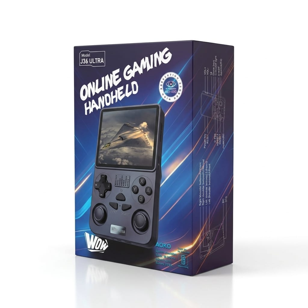 J36 Ultra All-in-One Retro Handheld Gaming Console | 20000+ Games Built-In | YouTube Streaming | WIFI & Bluetooth Portable Pocket Game Player