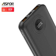 Aspor A320 10000mAh Power Bank with Display – 22.5W PD + QC 3.0 Fast Charging Portable Charger
