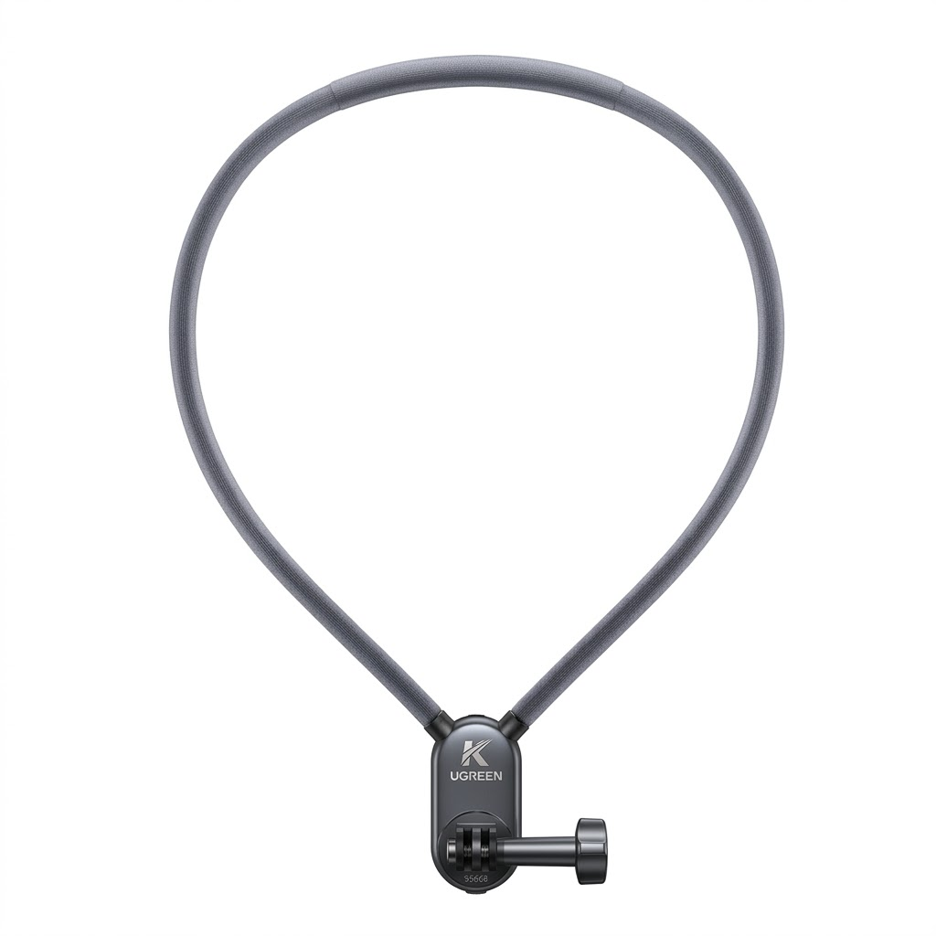 UGREEN Neck Mount for Action Cameras – Hands-Free Two-Pronged Interface Holder for GoPro, DJI & Insta360