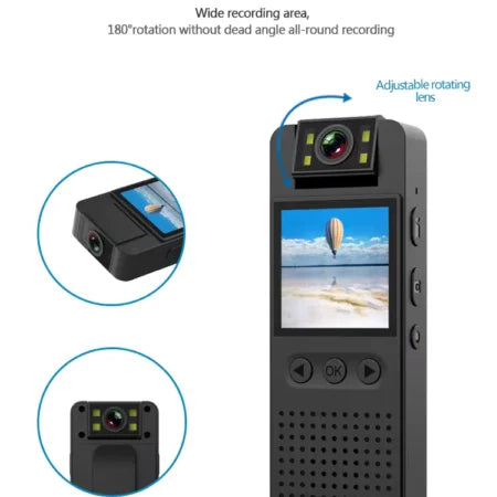 L12 Mini Body Camera WiFi Video Recorder 1080P – Wearable Night Vision Mini Camera