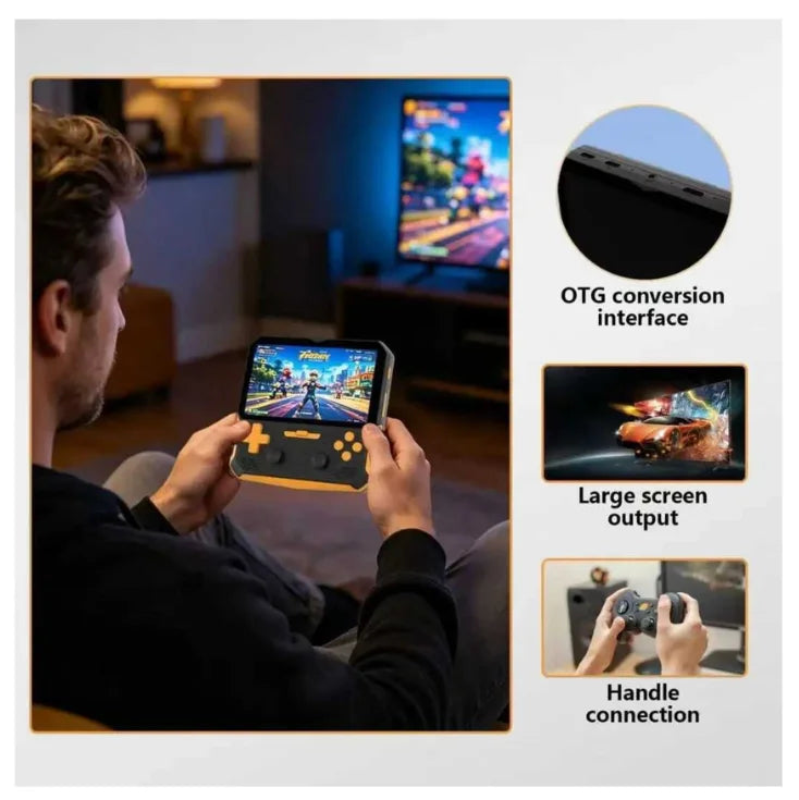 GS1 Retro Handheld Gaming Console | Portable Game Player with Built-in Games