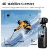 K1 Pocket 5K HD WiFi Handheld Action Camera – 270° Rotatable Sports & Vlogging Camera