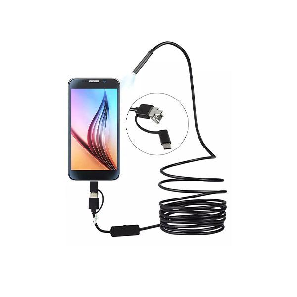 3-in-1 Endoscope Camera 3.5M – HD Inspection Borescope for Type-C, Micro USB & PC