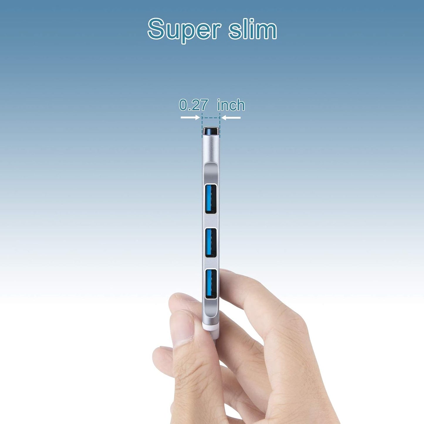 Speed-X SP-U42 4-Port USB 3.0 Hub – Aluminum Alloy Ultra Slim High-Speed Data Hub