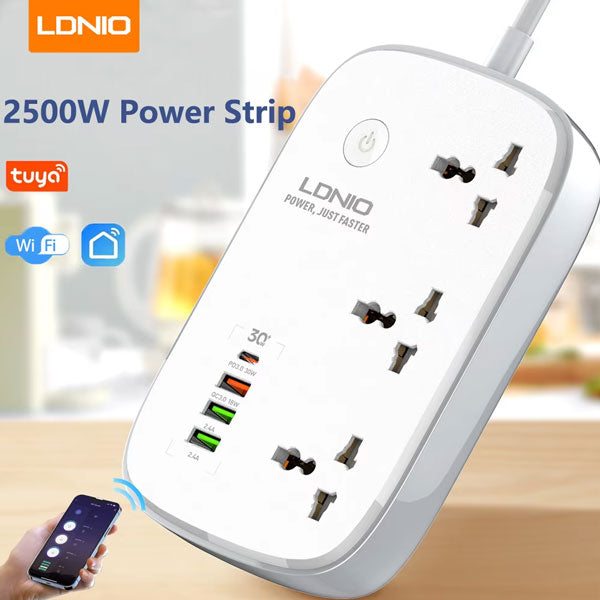 LDNIO SCW3451 2500W WiFi Smart Power Extension – Smart Power Management for Modern Homes