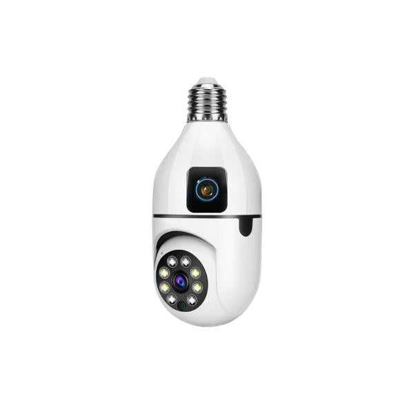 Speed-X SP-E28-2 Dual Lens Bulb Camera – 1080P WiFi Panoramic Security Camera with Night Vision