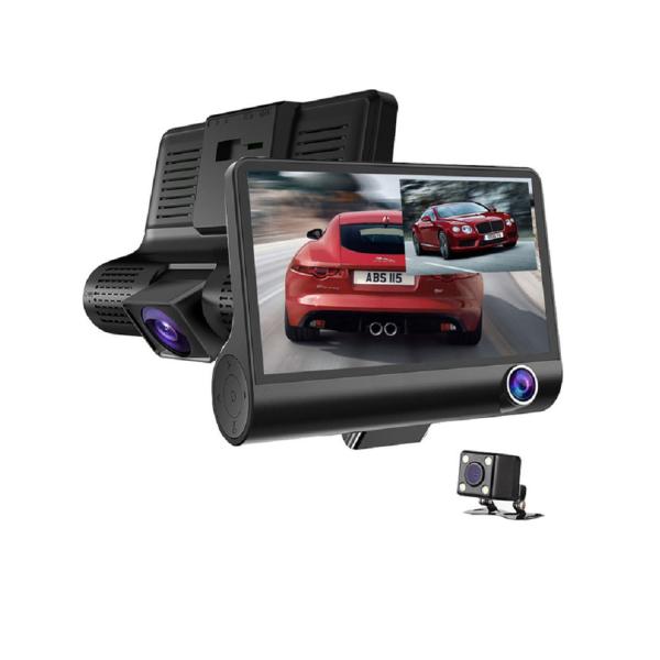WDR 3-Lens Dash Cam Full HD 1080P – Triple Camera Car DVR Recording System