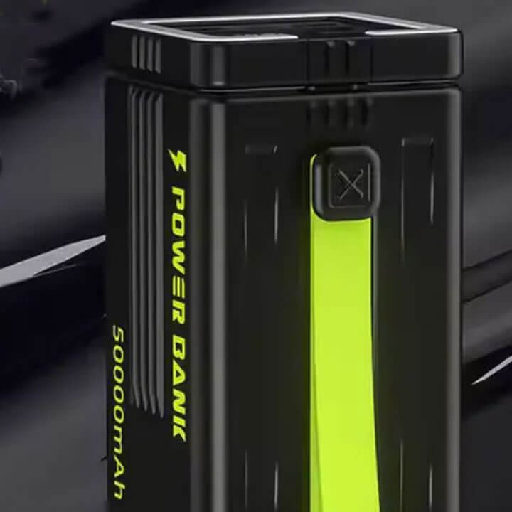 FAXITE Y50 50000mAh 22.5W Fast Charging Power Bank with LED Light – Portable High Capacity Battery Pack Black