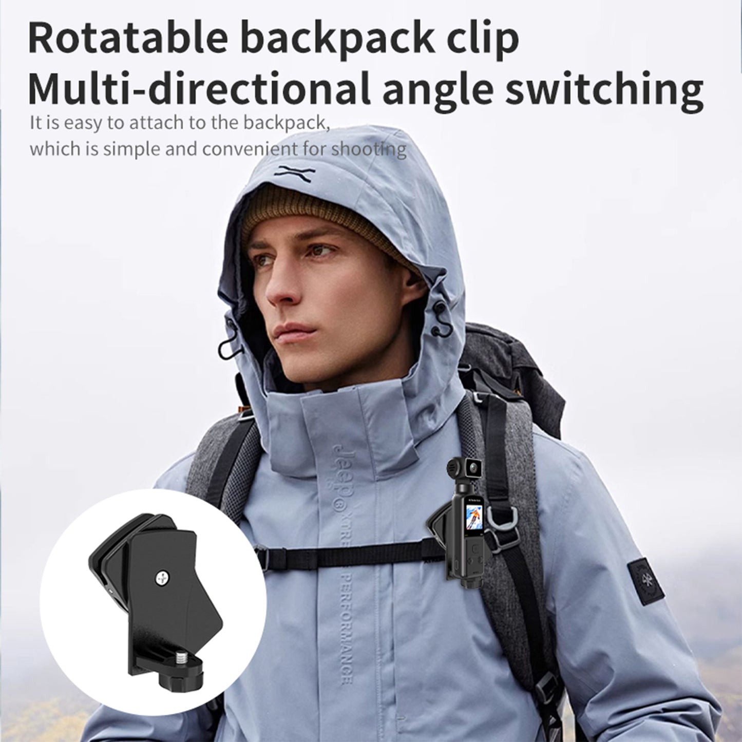 K1 Pocket 5K HD WiFi Action Camera – 270° Rotatable Sports & Vlogging Camera