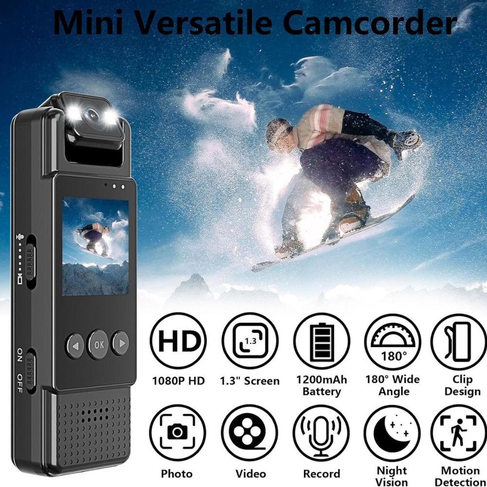 L12 Mini Body Camera WiFi Video Recorder – 1080P HD Wearable Camera with Night Vision