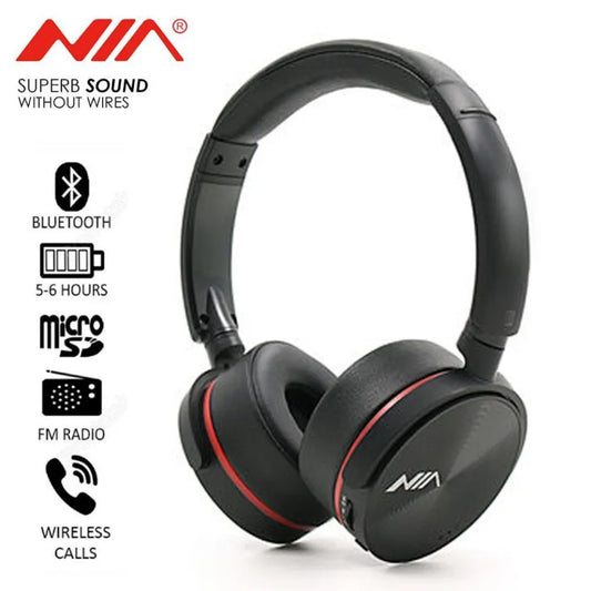 NIA Q6 Bluetooth Wireless Headphones – High Quality Stereo Sound Wireless Headset