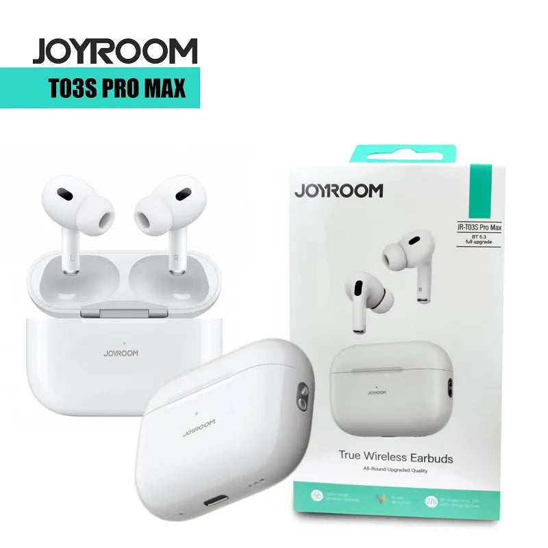 Joyroom JR-T03S Pro Max True Wireless Earbuds White – Original Bluetooth Earbuds with Pop-Up Window