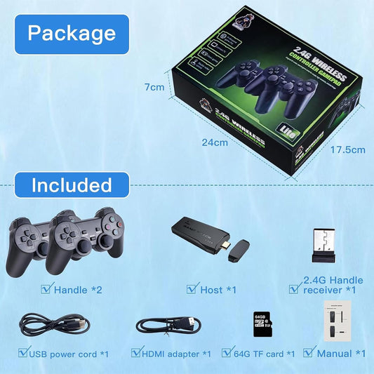 M8 4K Retro Game Stick – Plug & Play Wireless Gaming Console with 20000+ Games ORIGINAL
