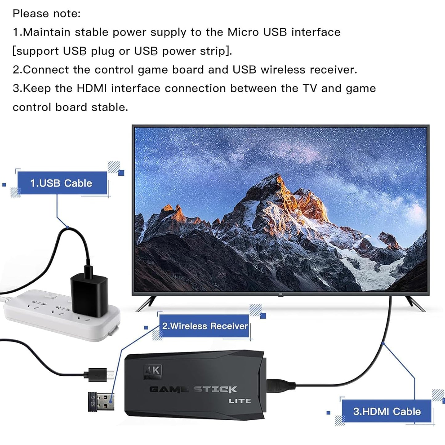 M8 4K Retro Game Stick – Plug & Play Wireless Gaming Console with 20000+ Games ORIGINAL