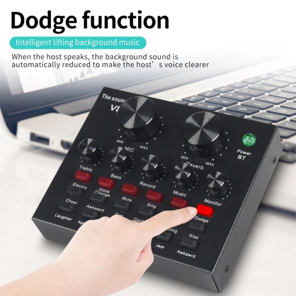 V8 BM-800 Podcast Microphone Set with Live Sound Card – Professional Recording & Streaming Solution