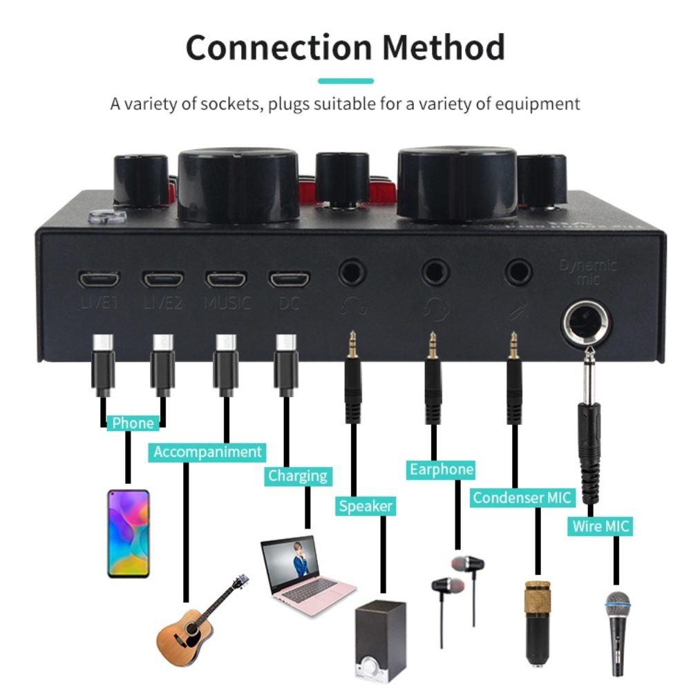 V8 BM-800 Podcast Microphone Set with Live Sound Card – Professional Recording & Streaming Solution