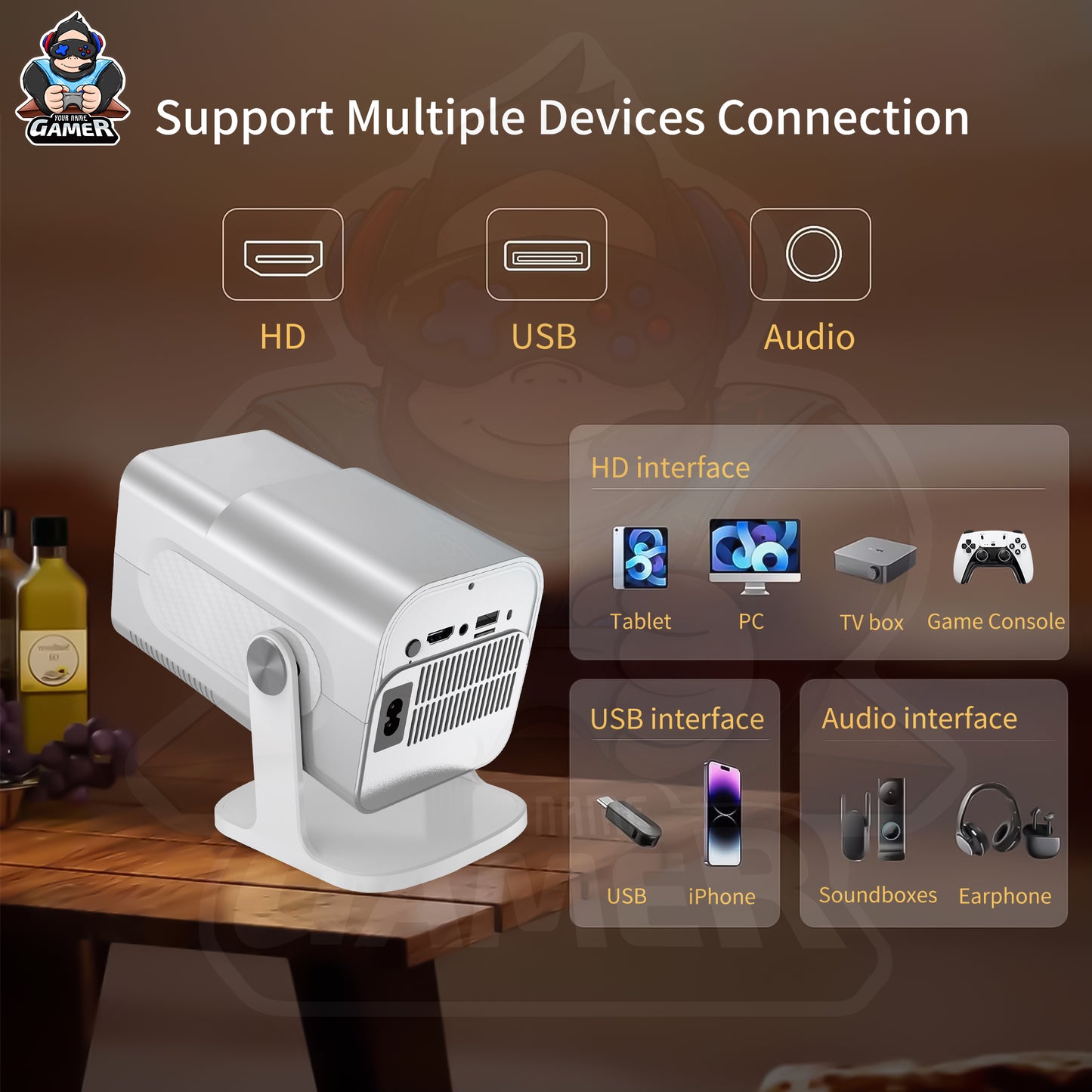 HCS350 Max Smart Projector – 4K Home Entertainment Redefined