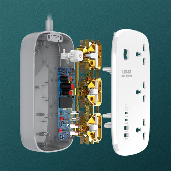 LDNIO SC3416 65W GaN Fast Charging 3250W Power Extension – Premium Power Solution