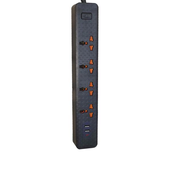 Speed-X 403PUC Premium Portable Power Strip – 4 Sockets, 2 USB-A & 1 USB-C Port