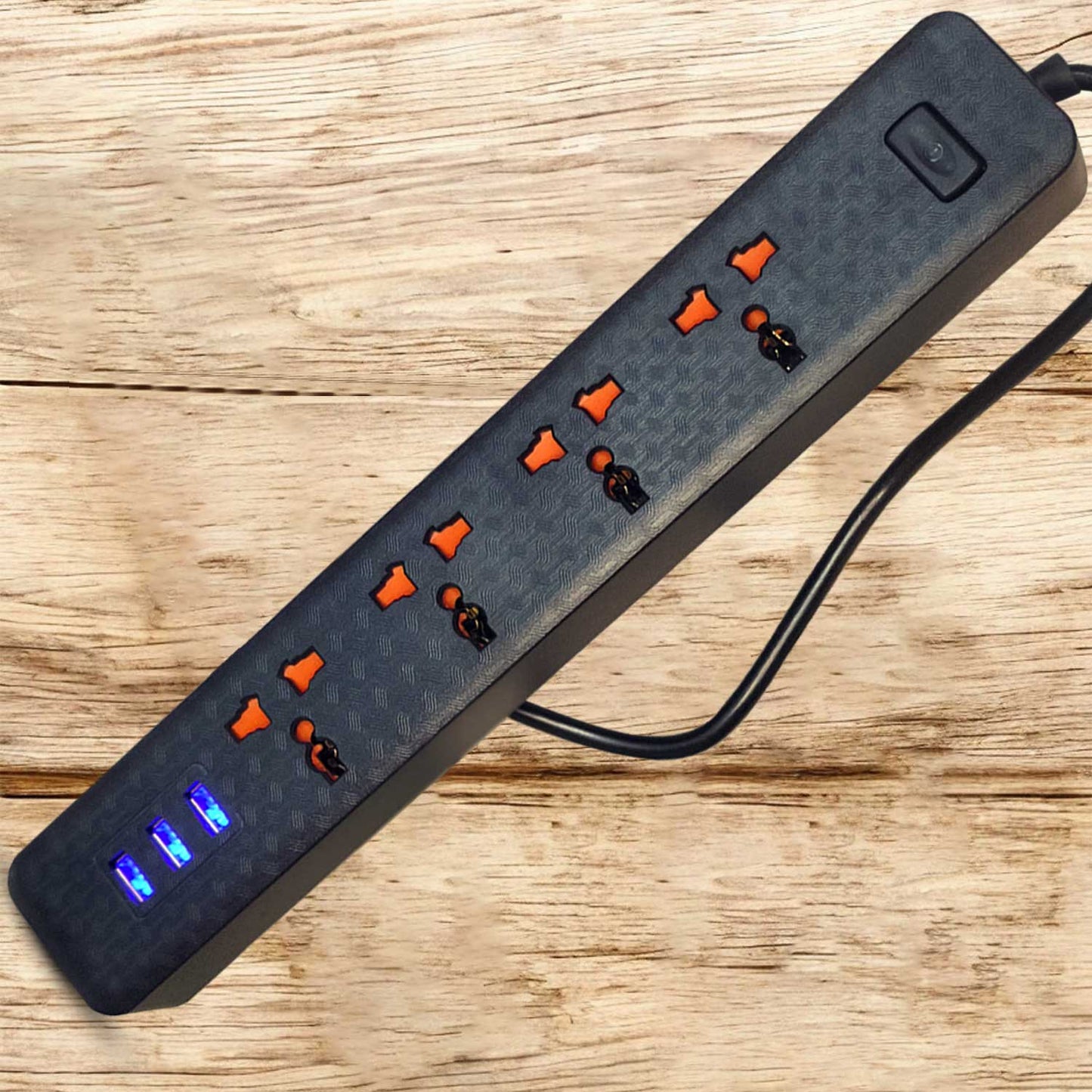 Speed-X 403PUC Premium Portable Power Strip – 4 Sockets, 2 USB-A & 1 USB-C Port
