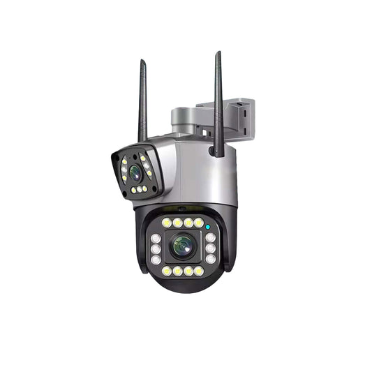 Speed-X SPZ-702 Dual Lens WiFi Outdoor Security Camera – 4MP Full Color Night Vision Smart Surveillance