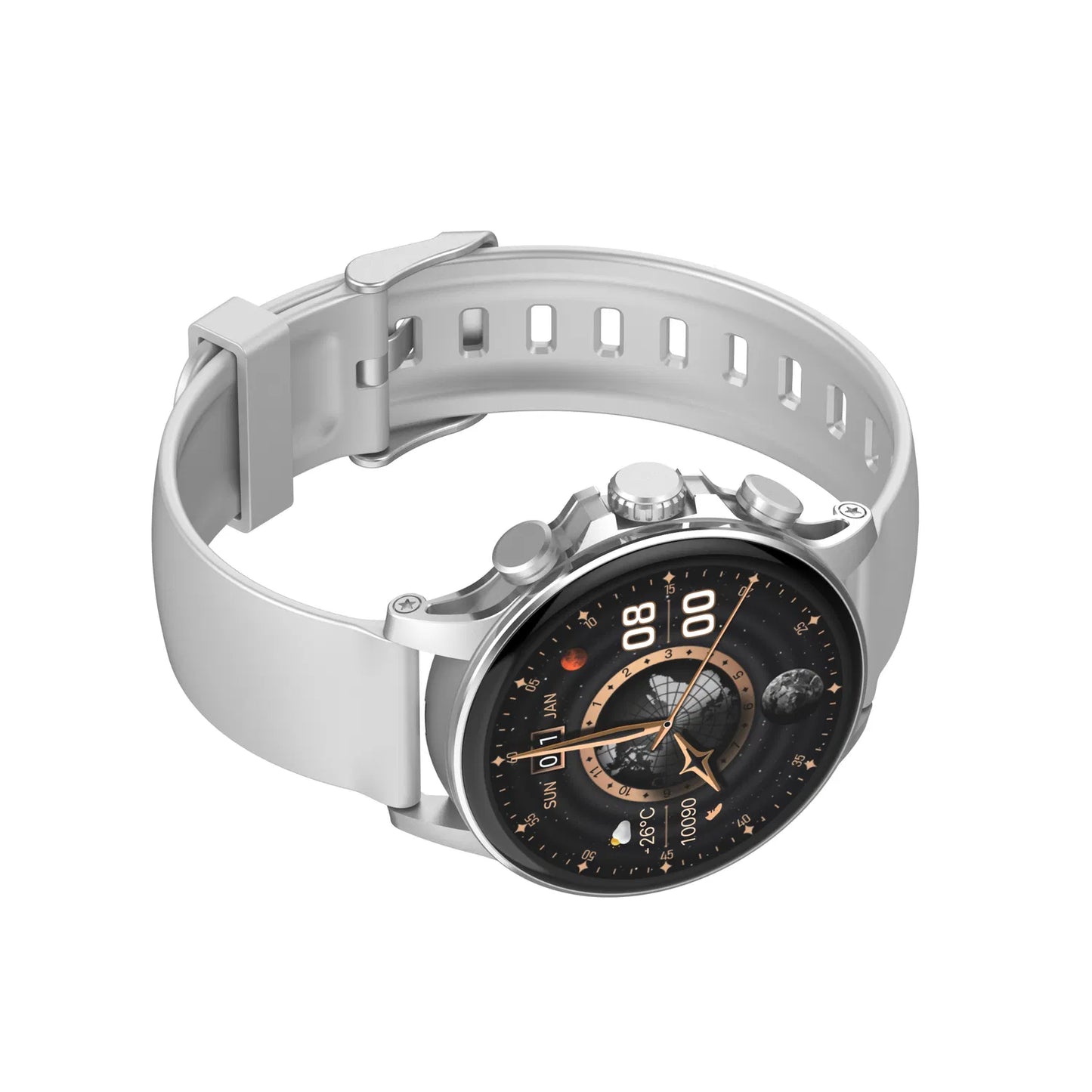 LDNIO SW01 High-Performance Smartwatch – AMOLED HD Screen, Smart Health & Sports Tracking (Silver)