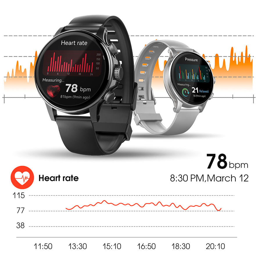 LDNIO SW01 High-Performance Smartwatch – AMOLED HD Screen, Smart Health & Sports Tracking (Silver)