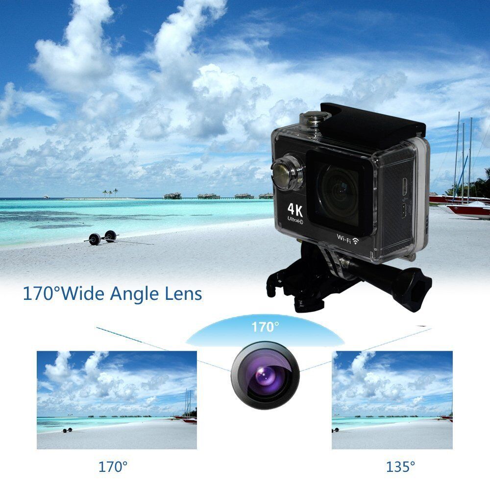D800 4K WiFi Action Sports Camera – Ultra HD Adventure Camera with Complete Accessories Kit