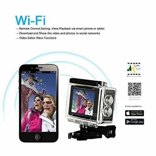 D800 4K WiFi Action Sports Camera – Ultra HD Adventure Camera with Complete Accessories Kit