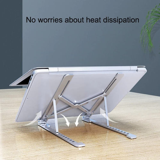 18 Inch Creative Folding Laptop Stand with Storage Bracket | Adjustable Portable Notebook Stand for Laptops & Tablet