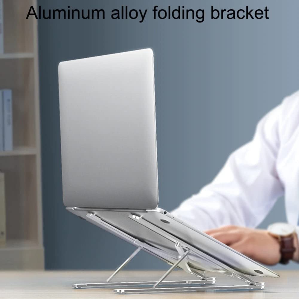 18 Inch Creative Folding Laptop Stand with Storage Bracket | Adjustable Portable Notebook Stand for Laptops & Tablet