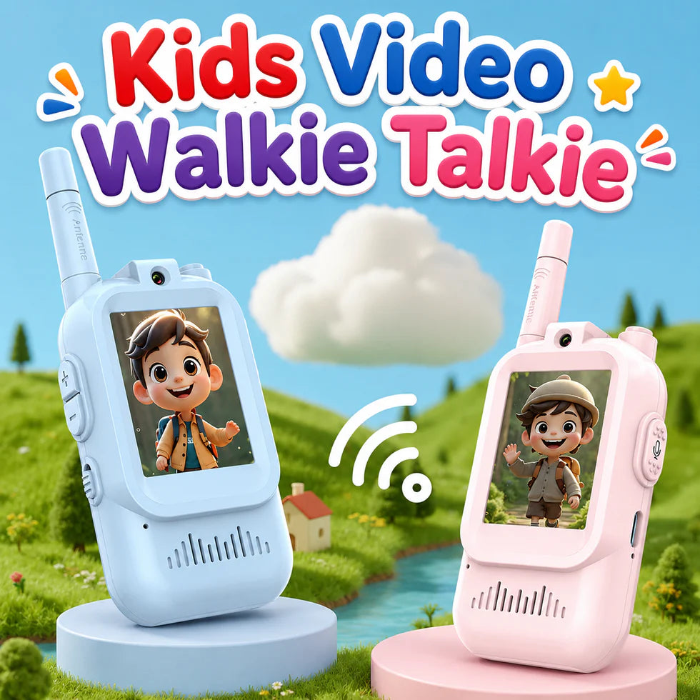 Kids Walkie Talkies Video Set – Long Range 2-Way Radio Toy for Boys & Girls | Rechargeable Educational Communication Toy