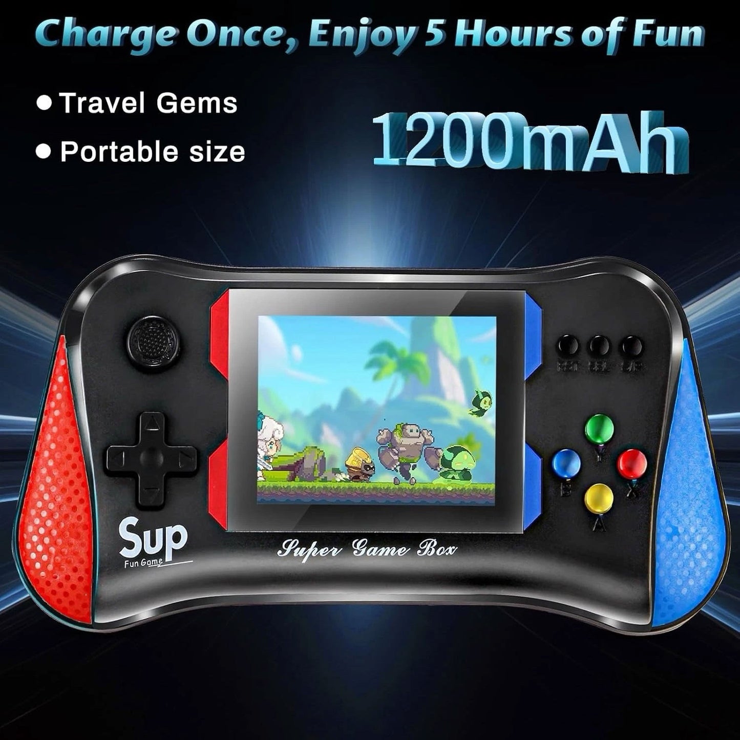 X7M Portable Mini Retro SUP Handheld Game Console – 500 Built-in Classic Games