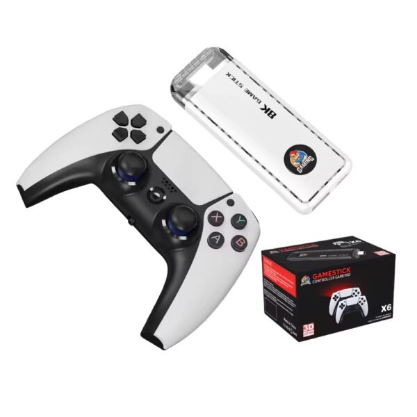 X6 64GB Classic 8K HD TV Game Stick – 40000+ Retro Games with Wireless 2.4G Controllers