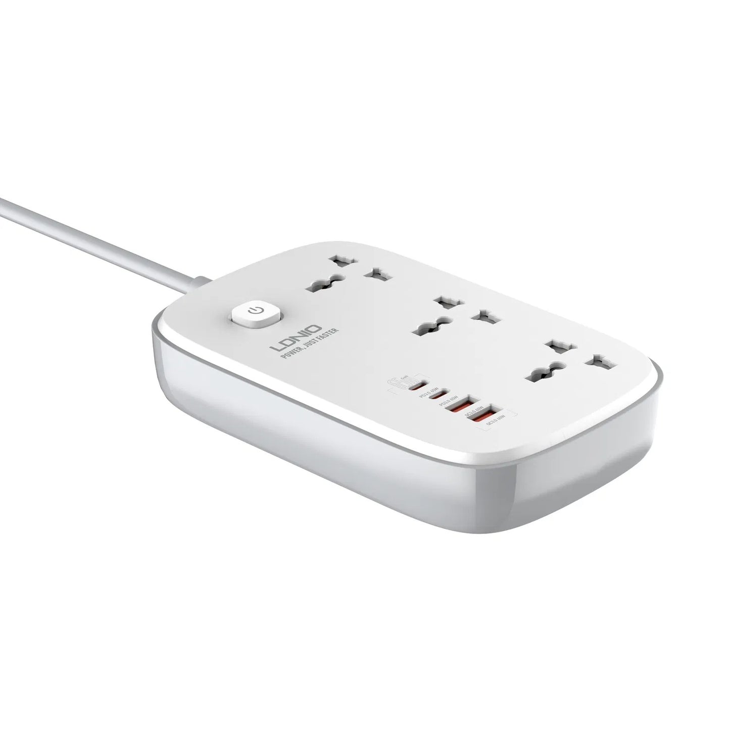 LDNIO SC6 45W GaN Fast Charging 3250W Power Extension – Smart Power Hub for Home & Office
